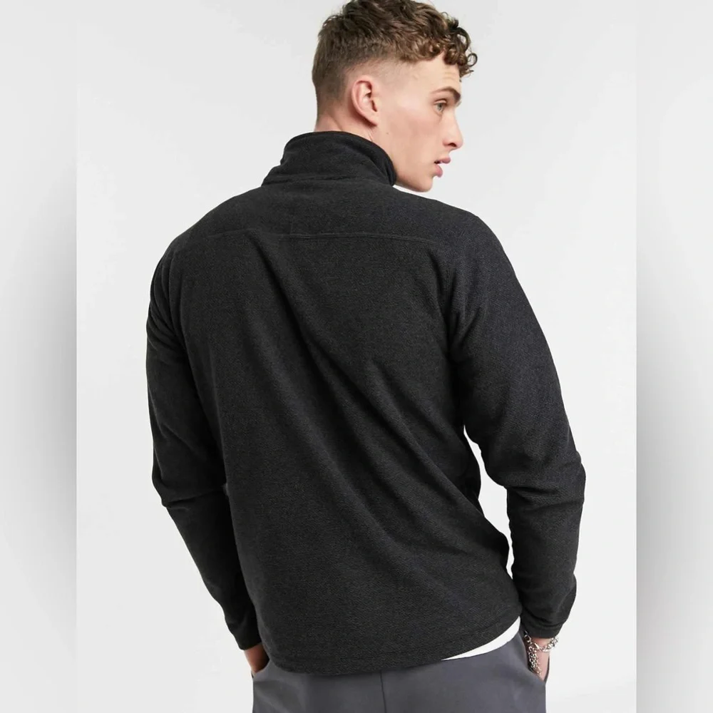 The North Face Textured Cap Rock‎ 1/4 Zip Fleece Men's Medium Asphalt Gray